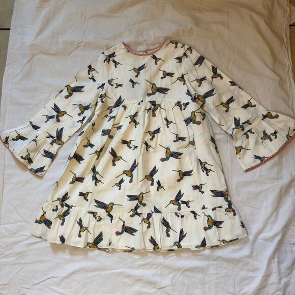 Coco Au Lait Other - Coco Au Lait NWT White Hummingbird Tiered Pom Pom Dress Size 10